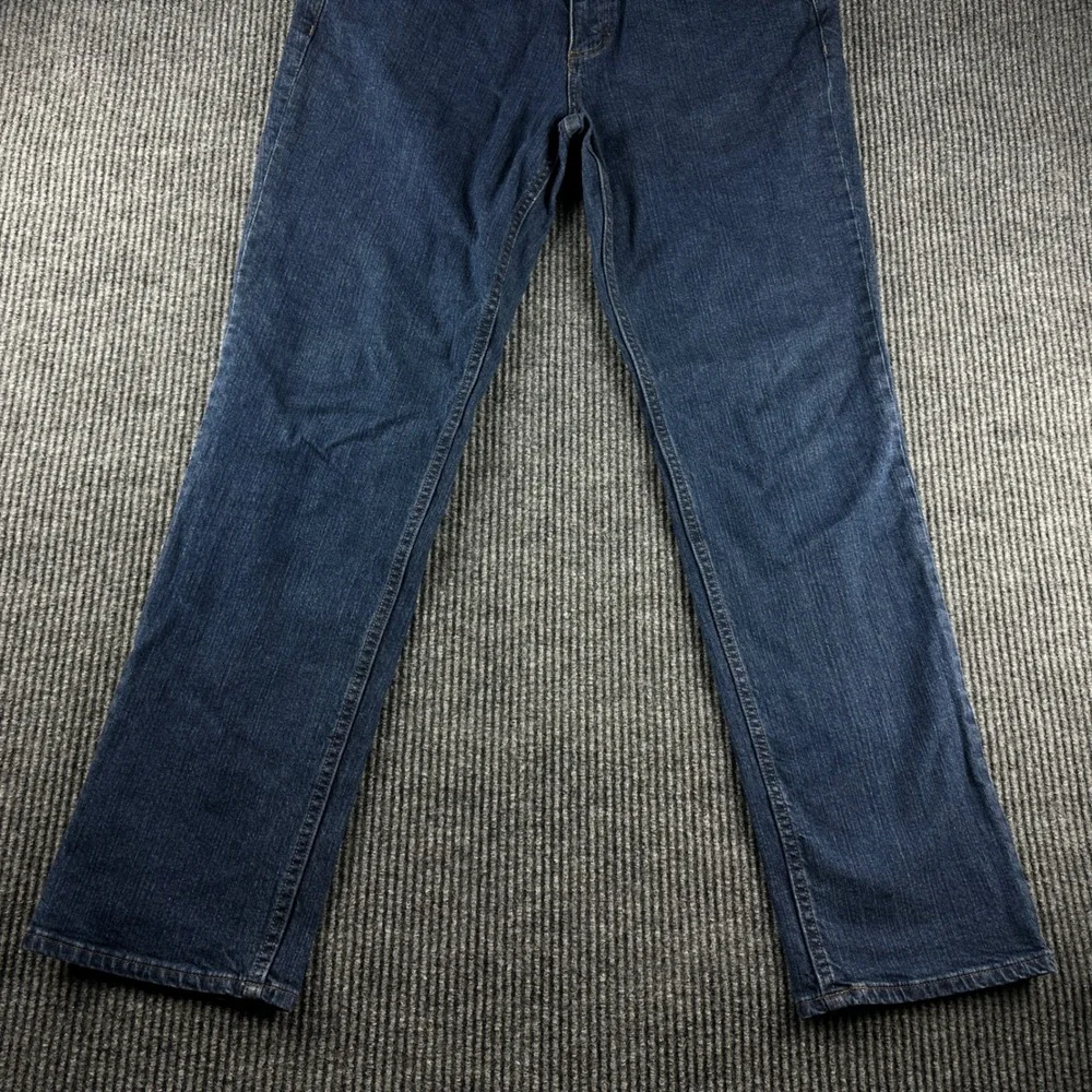 40 Grit Duluth Trading Co Mens Standard Fit Straight Leg Blue Jeans 34x32 2952